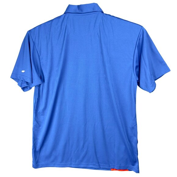 J. America Athletic Florida Gators Polo Shirt Mens XXL Blue & Orange Polyester - Picture 2 of 10